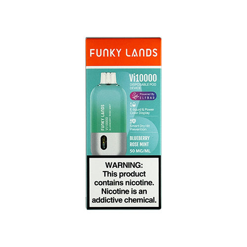 Funky Lands Vi10000 - Blueberry Rose Mint, disposable vape