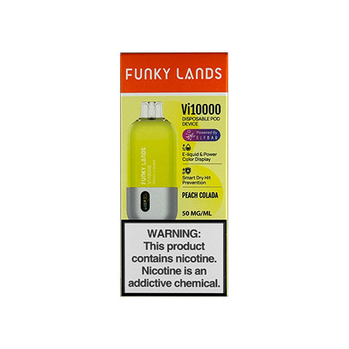 Funky Lands Vi10000 - Peach Colada, disposable vape