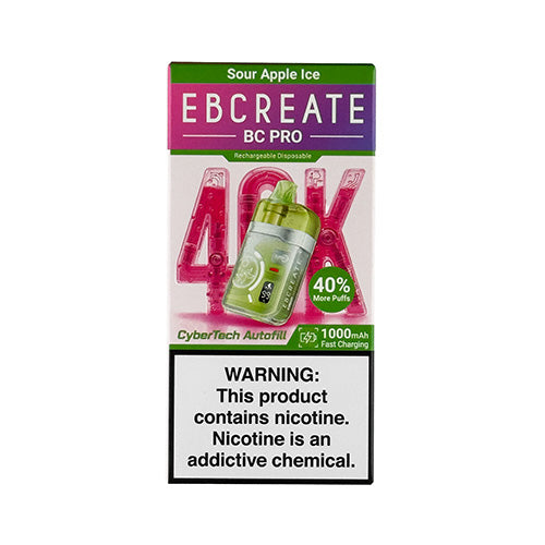 EBCreate BC Pro - Sour Apple Ice, disposable vape
