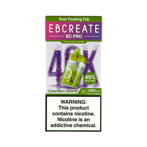 EBCreate BC Pro - Sour Fcuking Fab Disposable - $17.99 - VPRSTS EBCreate BC Pro - Sour Fcuking Fab Disposable - $17.99 - VPRSTS
