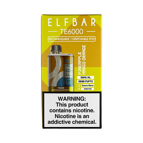 Elfbar TE6000 - Pineapple Mango Orange, disposable vape