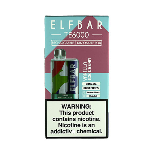 Elfbar TE6000 - Vanilla Ice Cream, disposable vape