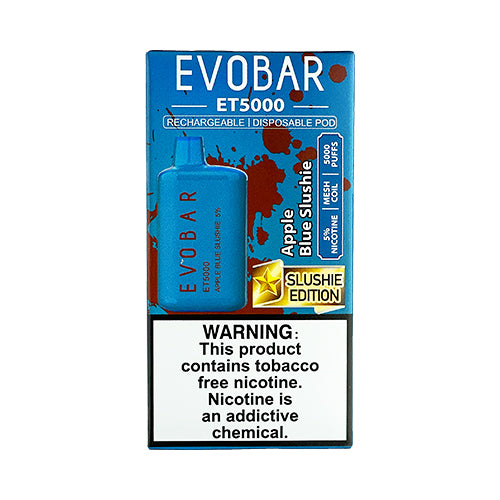 Evobar ET5000 - Apple Blue Slushie, disposable vape