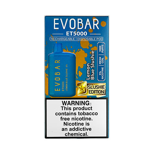 Evobar ET5000 - Lemon Blue Slushie, disposable vape