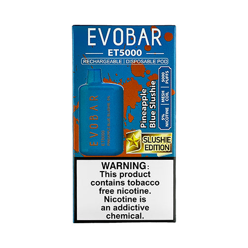 Evobar ET5000 - Pineapple Blue Slushie, disposable vape