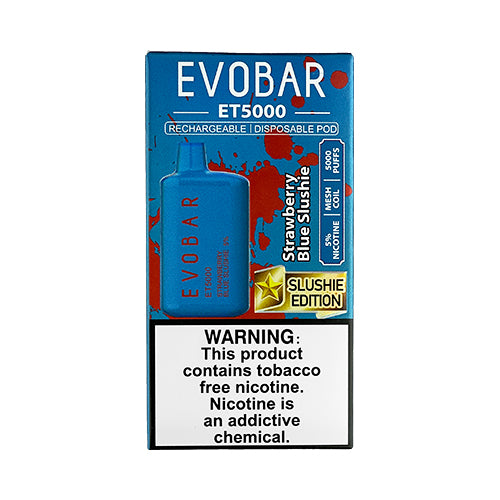 Evobar ET5000 - Strawberry Blue Slushie, disposable vape