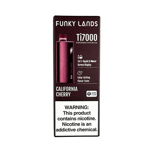 Funky Lands Ti7000 - California Cherry, disposable vape