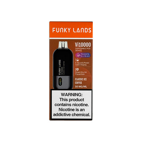 Funky Lands Vi10000 - Classic Ice Coffee, disposable vape