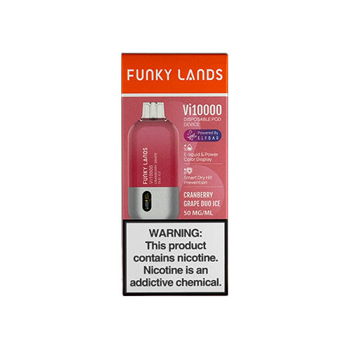 Funky Lands Vi10000 - Cranberry Grape Duo Ice, disposable vape