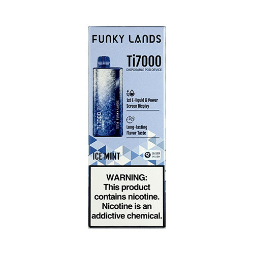 Funky Lands Ti7000 - Ice Mint, disposable vape