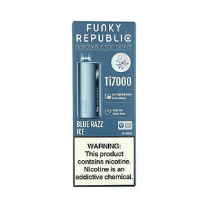 Funky Republic Ti7000 - Blue Razz Ice, disposable vape