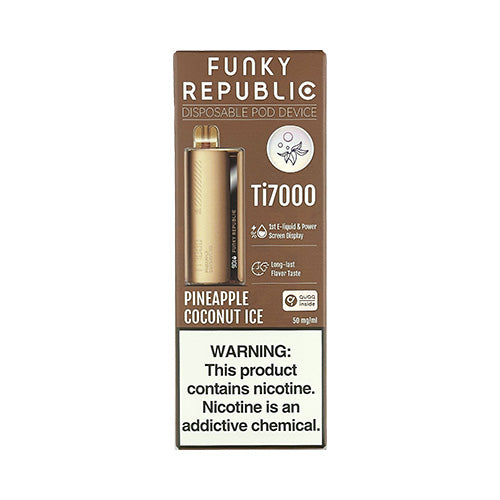 Funky Republic Ti7000 - Pineapple Coconut Ice, disposable vape