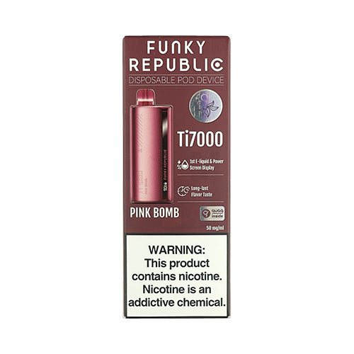 Funky Republic Ti7000 - Pink Bomb, disposable vape