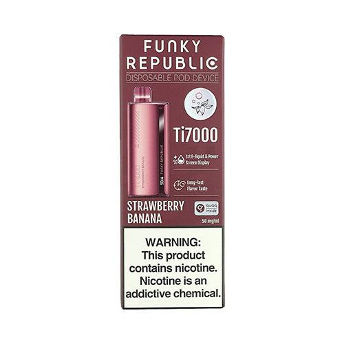 Funky Republic Ti7000 - Strawberry Banana, disposable vape