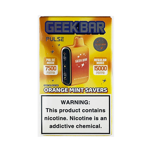 Geek Bar Pulse 15000 - Orange Mint Savers Disposable - $14.99 - VPRSTS Geek Bar Pulse 15000 - Orange Mint Savers Disposable - $14.99 - VPRSTS