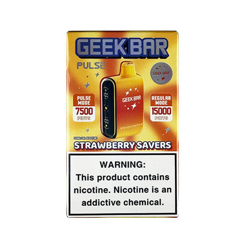 Geek Bar Pulse 15000 - Strawberry Savers, disposable vape