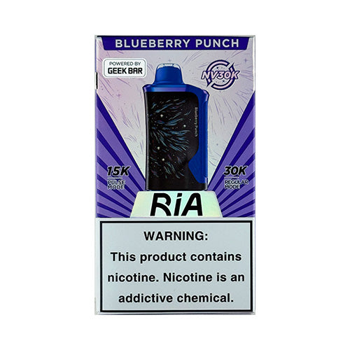 Geek Bar Ria NV30K - Blueberry Punch, disposable vape
