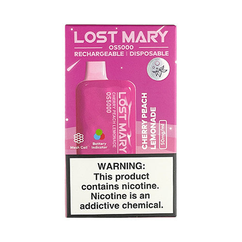 Lost Mary OS5000 - Cherry Peach Lemonade, disposable vape