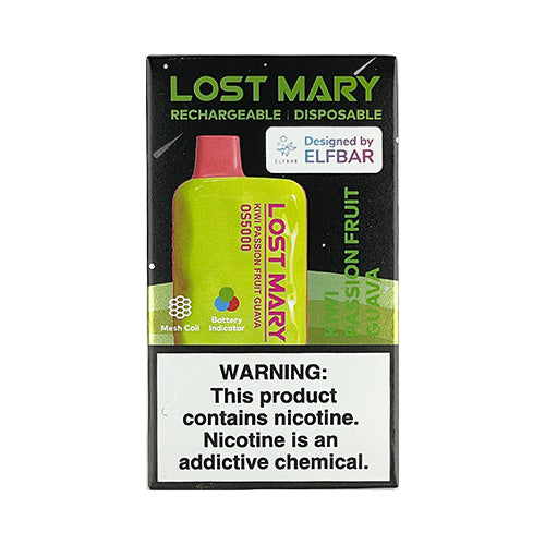 Lost Mary OS5000 - Kiwi Passion Fruit Guava, disposable vape