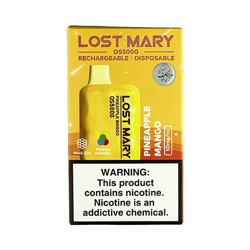 Lost Mary OS5000 - Pineapple Mango, disposable vape