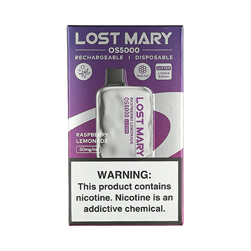 Lost Mary OS5000 - Raspberry Lemonade, disposable vape