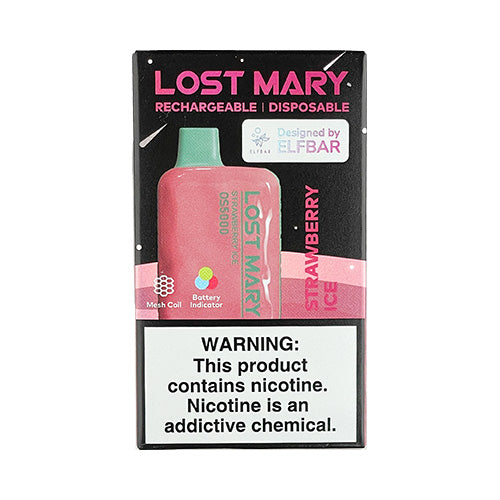 Lost Mary OS5000 - Strawberry Ice, disposable vape