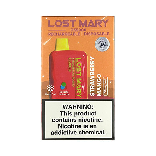 Lost Mary OS5000 - Strawberry Mango, disposable vape