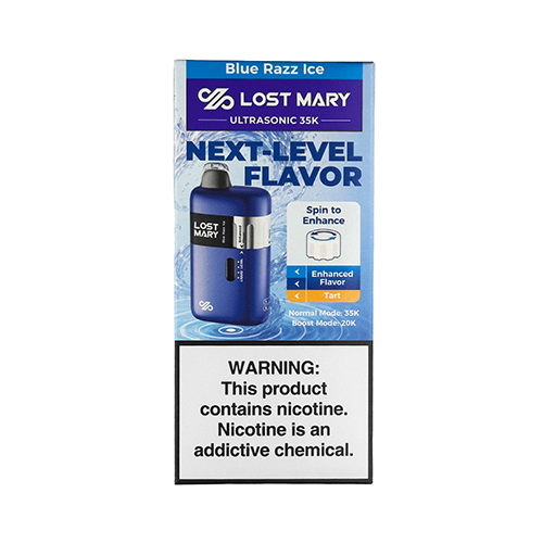 Lost Mary Ultrasonic 35K - Blue Razz Ice, disposable vape