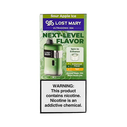 Lost Mary Ultrasonic 35K - Sour Apple Ice, disposable vape