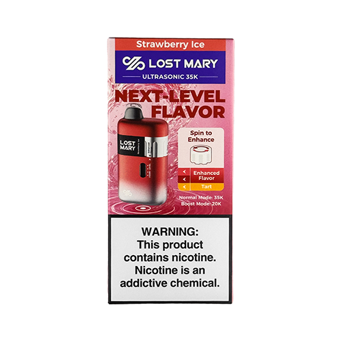 Lost Mary Ultrasonic 35K - Strawberry Ice Disposable - $14.99 - VPRSTS Lost Mary Ultrasonic 35K - Strawberry Ice Disposable - $14.99 - VPRSTS