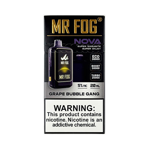 Mr Fog Nova - Grape Bubble Gang, disposable vape
