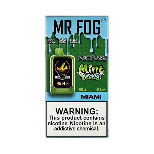 Mr Fog Nova - Mint Steezy Miami, disposable vape