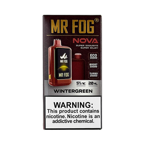 Mr Fog Nova - Wintergreen, disposable vape