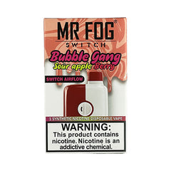 bubble gang mr fog switch Mr Fog Switch - Bubble Gang Sour Apple Berry Disposable - $14.99