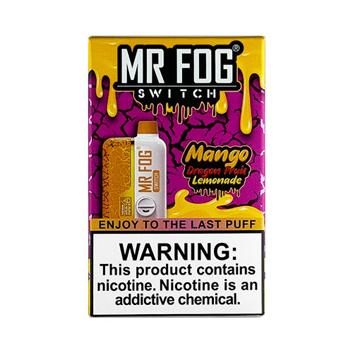 Mr Fog Switch SW15000 - Mango Dragon Fruit Lemonade Disposable - $14.99 - VPRSTS Mr Fog Switch SW15000 - Mango Dragon Fruit Lemonade Disposable - $14.99 - VPRSTS