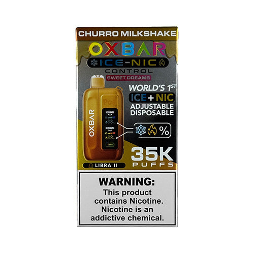 OXBAR Ice + Nic Control 35K -  Churro Milkshake, disposable vape