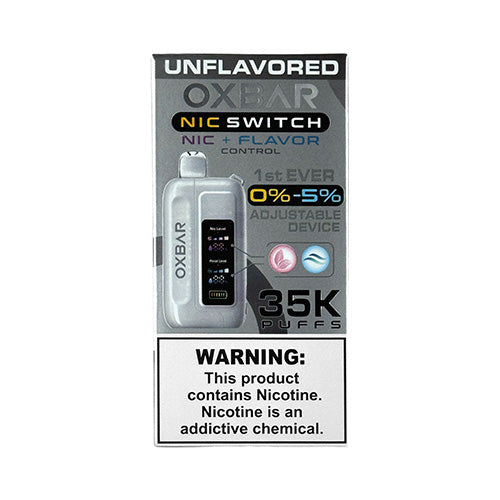 OXBAR Nic + Flavor Control 35K -  Unflavored, disposable vape