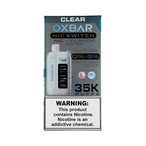 OXBAR Nic + Flavor Control 35K -  Clear disposable vape