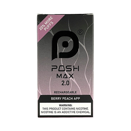 Posh Max 2.0 - Berry Peach App, disposable vape