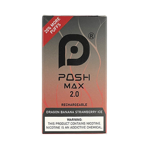 Posh Max 2.0 - Dragon Banana Strawberry Ice, disposable vape