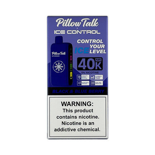 Pillow Talk Ice Control 40K - Black and Blue Berry, disposable vape