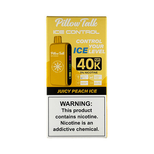 Pillow Talk Ice Control 40K - Juicy Peach Ice, disposable vape