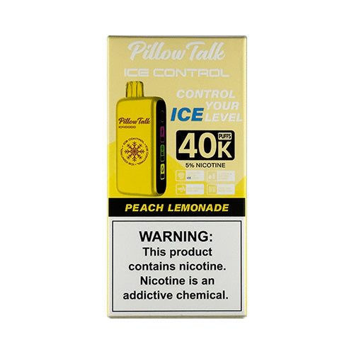 pillow talk vapes flavors Pillow Talk Ice Control 40K - Peach Lemonade Disposable - $14.99