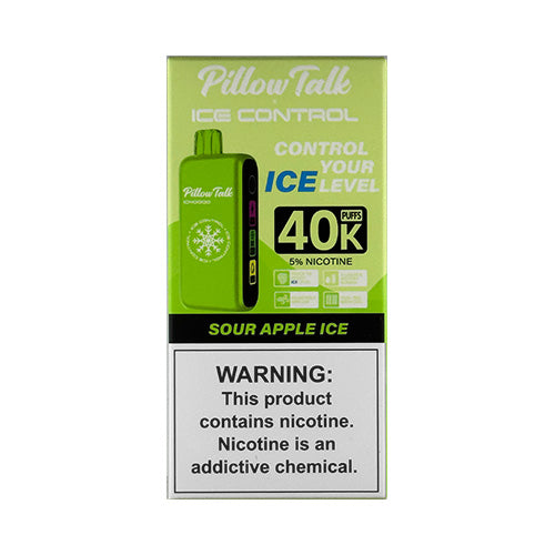 Pillow Talk Ice Control 40K - Sour Apple Ice, disposable vape
