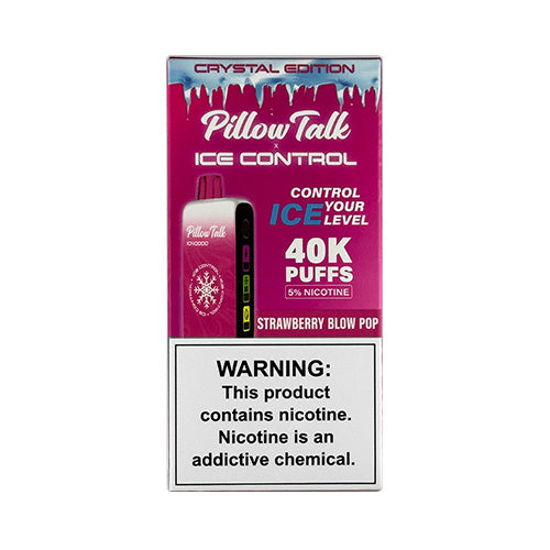 Pillow Talk Ice Control 40K - Strawberry Blow Pop, disposable vape