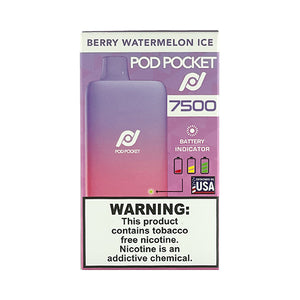 Pod Pocket 7500 - Berry Watermelon Ice, disposable vape