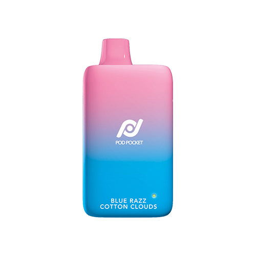 Pod Pocket 7500 - Blue Razz Cotton Clouds, disposable vape