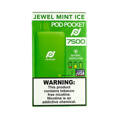 Pod Pocket 7500 - Jewel Mint Ice, disposable vape