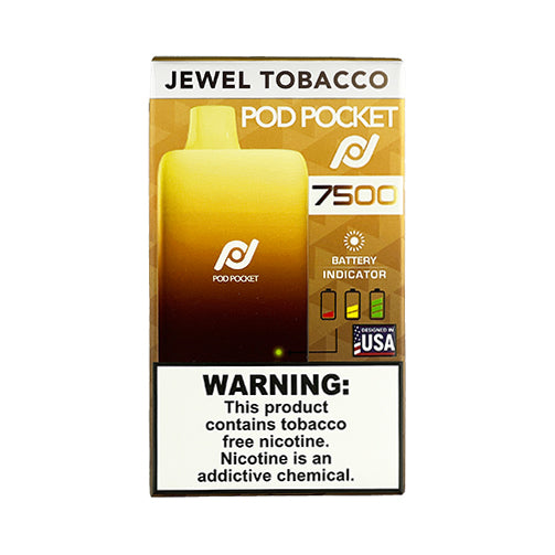 Pod Pocket 7500 - Jewel Tobacco, disposabel vape