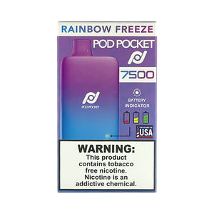 Pod Pocket 7500 - Rainbow Freeze, disposable vape